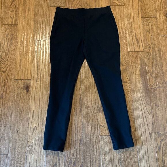 Theory black ponte pull on legging pants size M - Picture 4 of 11